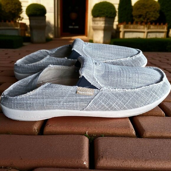 GHECKO MAN ( 12 ) Men\'s Canvas Slip On Orthotic Support Shoes in Gray